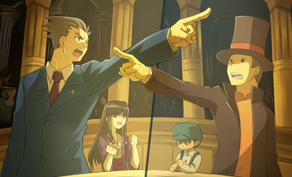 Professor-Layton-VS-Phoenix-wright-bande annonce france